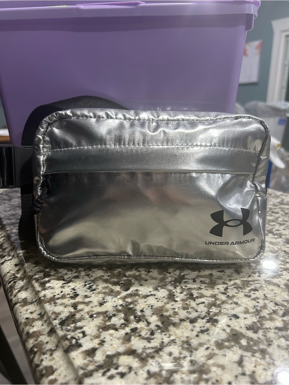 Under Armour Silver Metallic Sling Bag